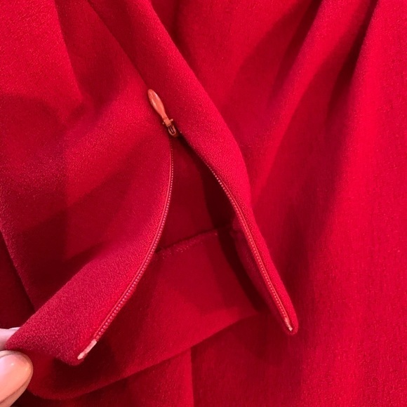 Givenchy Couture Vintage Red Audrey Hepburn Dress S - Picture 7 of 16